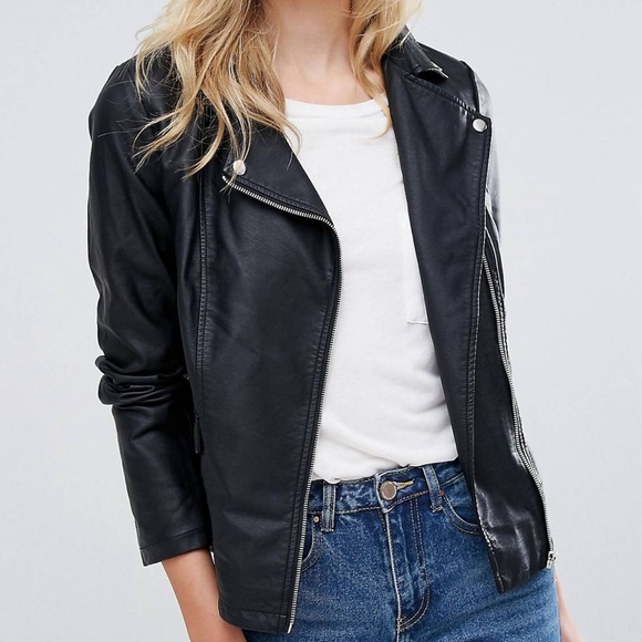 Brave Soul Tall PU Biker Jacket - Picture 4 of 4